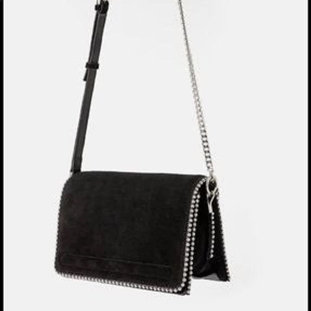Zara spilt leather crossbody bag